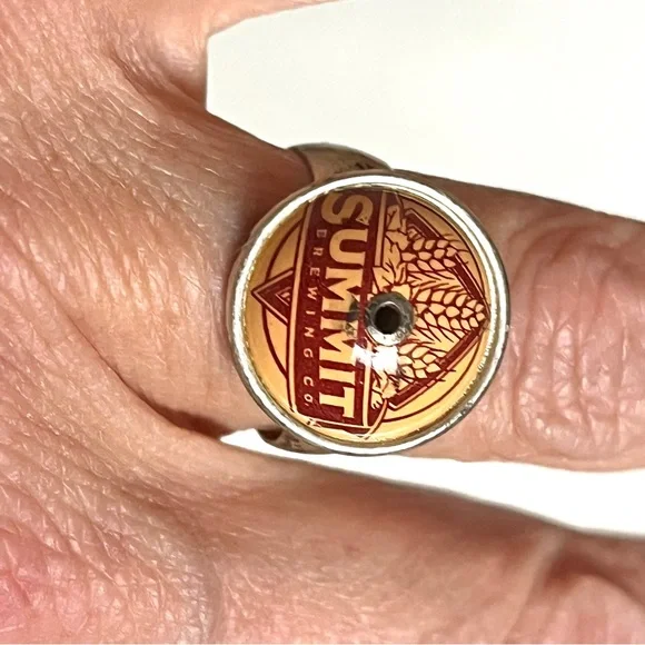 Artist Designed- Silver & Steel Ring and Gold-Toned Ring- one of a kind - Picture 7 of 10